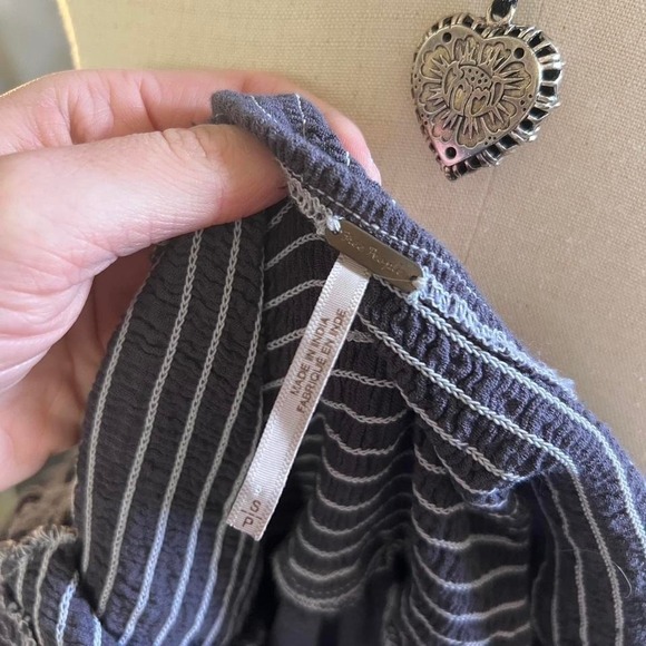 Free People Smocked Babydoll Dress Size Small Cottage Boho‎ Fairy - Picture 7 of 8